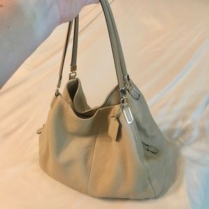 Three Compartment Handbag (Lexy?) Pebbled Leather